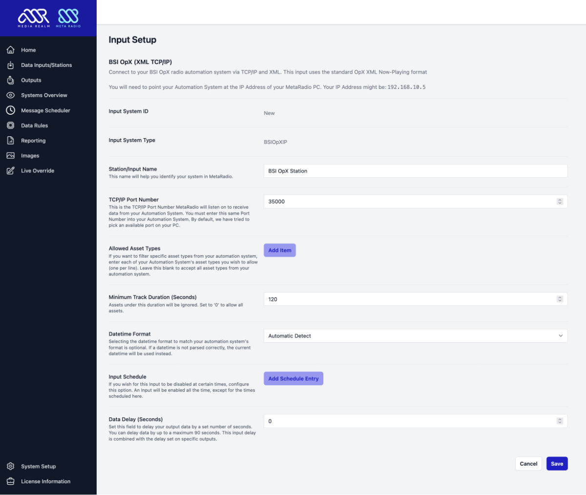 BSI OpX: Configuring Live Now Playing Metadata - Media Realm
